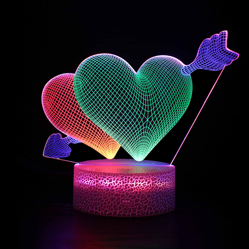 3 Acrylic Plates 3D Night Lights Touch Control Colorful LED Lamp 3D Peacock Animal Light Kids Gift Creative Bedroom Decor