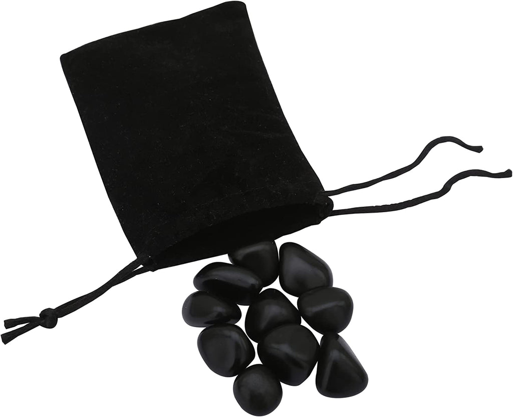 Real Crystals and Healing Stones - Healing Crystals for Beginners- Healing Stones Tumbled Crystals for Witchcraft (3, Black Onyx)