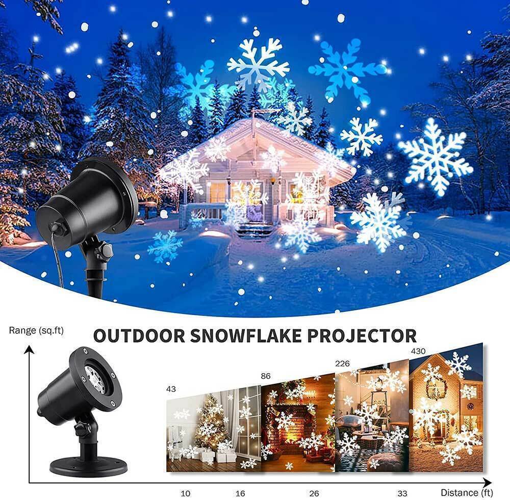 Proyector Navideño LED de 48 Patrones – Iluminación Exterior Premium | Envío Rápido desde USA
